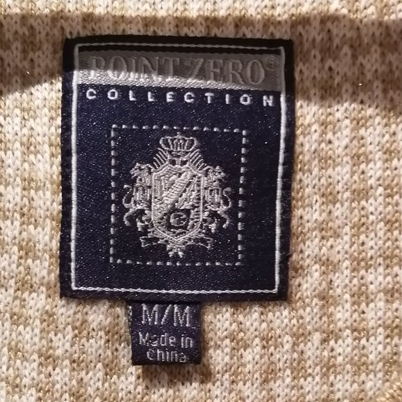 Merino Wool Point Zero Khaki Sweater With Diamond In-Print - Picture 2 of 2